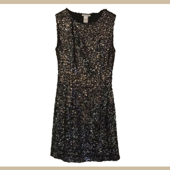 NWT $429 ALBERTO‎ MAKALI Black Silver Sequin Dress [SZ 4 ] - Picture 1 of 3